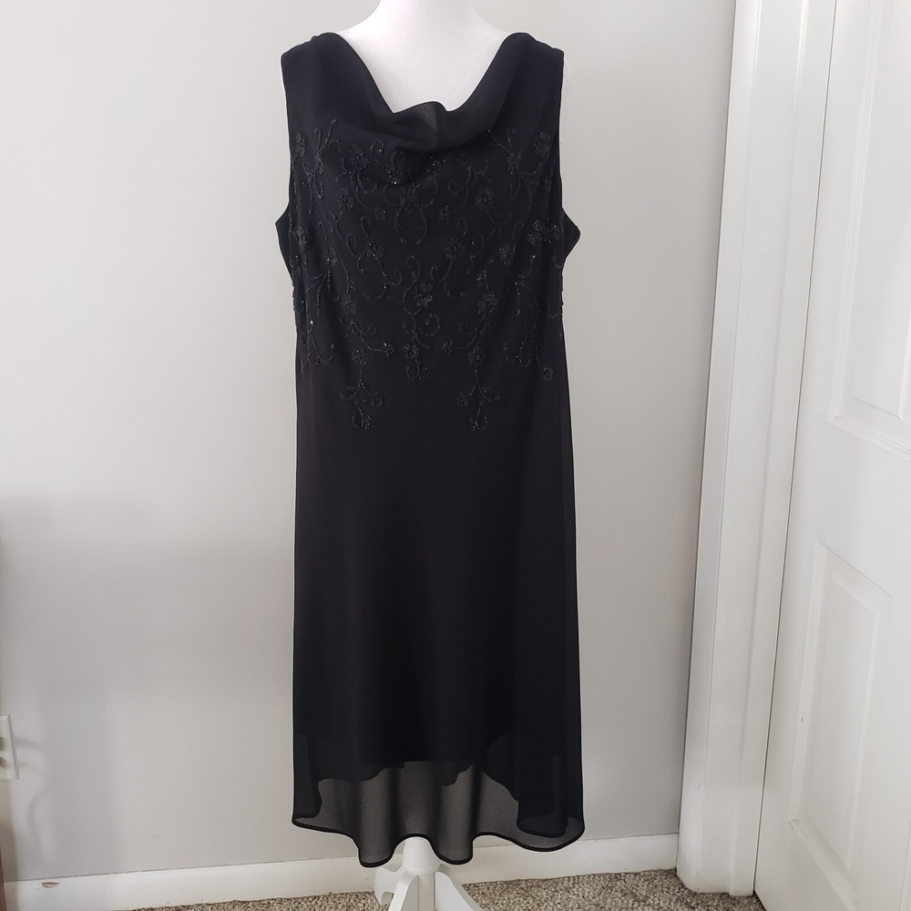VTG Jump‎ Apparel Womens Midi Dress SIZE 14W Whimsigoth Holiday Party Beads